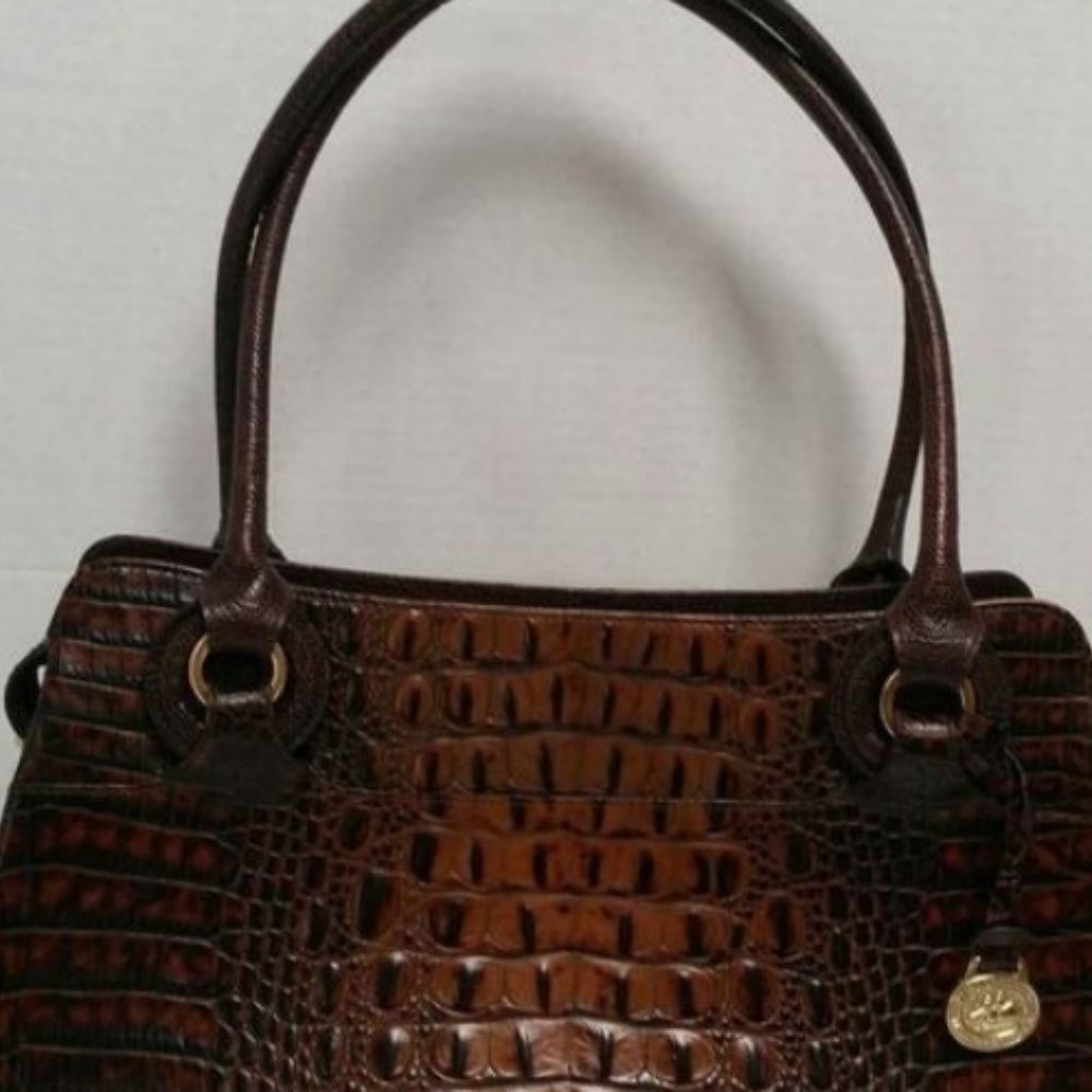 BRAHMIN BROWN ALLIGATOR STYLE PURSE